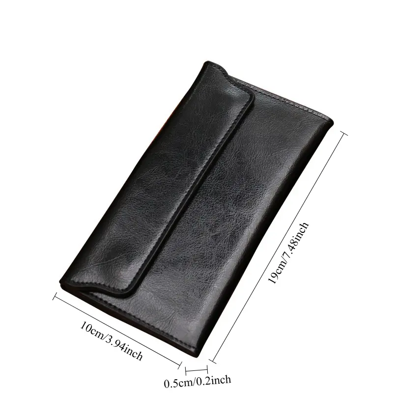 Women's Genuine Leather Long Bifold Wallet - Niche-Designed Long Clutch, High-Grade Multi-Card Slot Purse, Elegant Versatile Cash Card Holder Ideal for Daily Commute, Dating, Formal Occasions, Wallets For Women