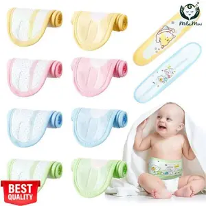 Milamini 8 Pack Baby Belly Button Bands – Soft Cotton Umbilical Cord Wraps with Cute Cartoon Patterns, Breathable Infant Belly Bands for Newborns 0–12 Months, Baby Essentials