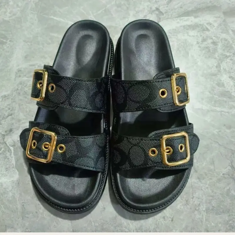 Women's Open-Toe Buckle Casual Sandals, Women's Footwear, Versatile Shoe for Daily Wear, Includes Slipper & Flipflop Style Elements, As Pic