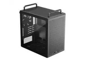 Cooler Master QUBE 340 Micro-ATX Compact -Tower PC Case - Customizable Modular Computer Chassis with Movable I/O Panel, Magnetic Dust Filters, Tempered Glass Panel & Portable Handles - Black