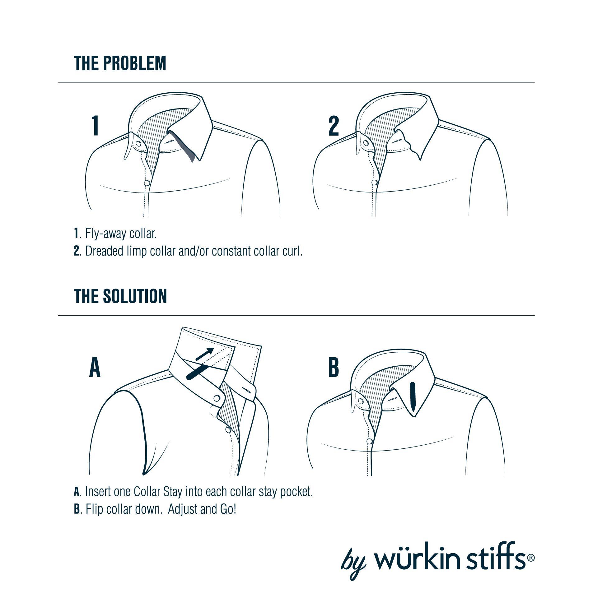 Wurkin Stiffs 3-Pair Magnetic Power Stays – Choose Your Size | Strong Hold for All-Day Collar Control