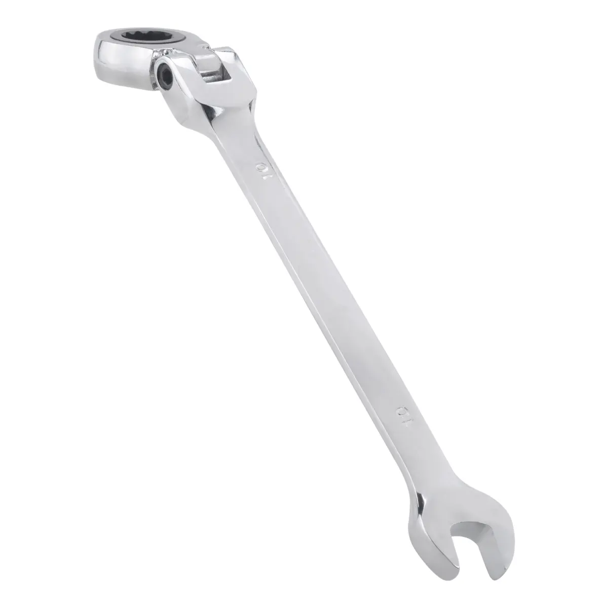 1PC Flexible Head Ratchet Metric Spanner Open End And Ring Wrenches Tool 10mm