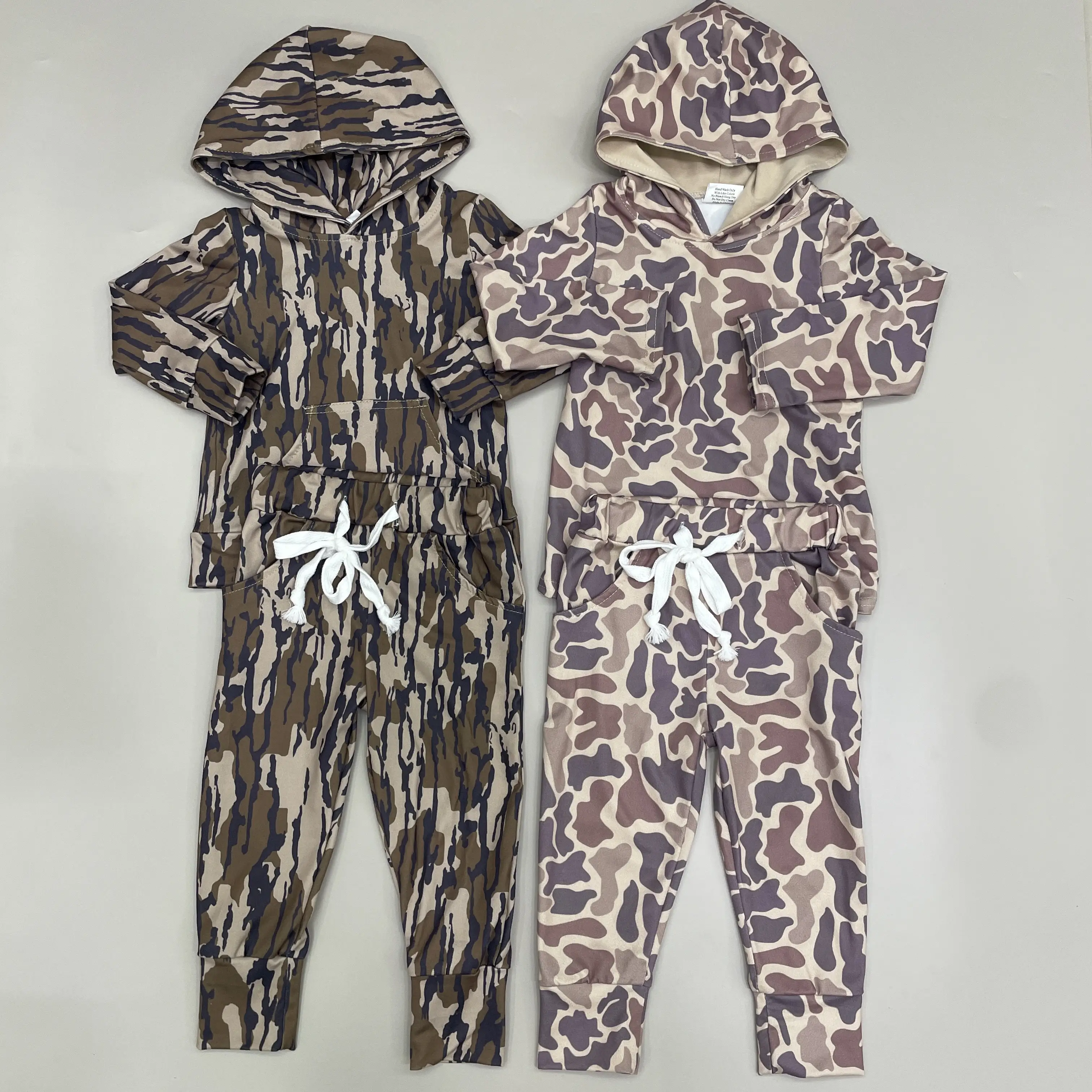 Kids clothing toddler boy outfit camo boy winter pants set camouflage clothes toddler hoodies set
