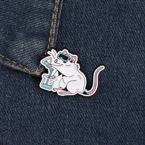 2026 Spring New Arrival Brooch 1 pc Labrador Mouse stylish character badge pin, beautiful accessory, suitable for decorating backpacks and clothing, a beautiful gift, perfect for gifting
