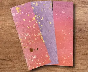 Purple & Pink Marble Bookmark 3 pack