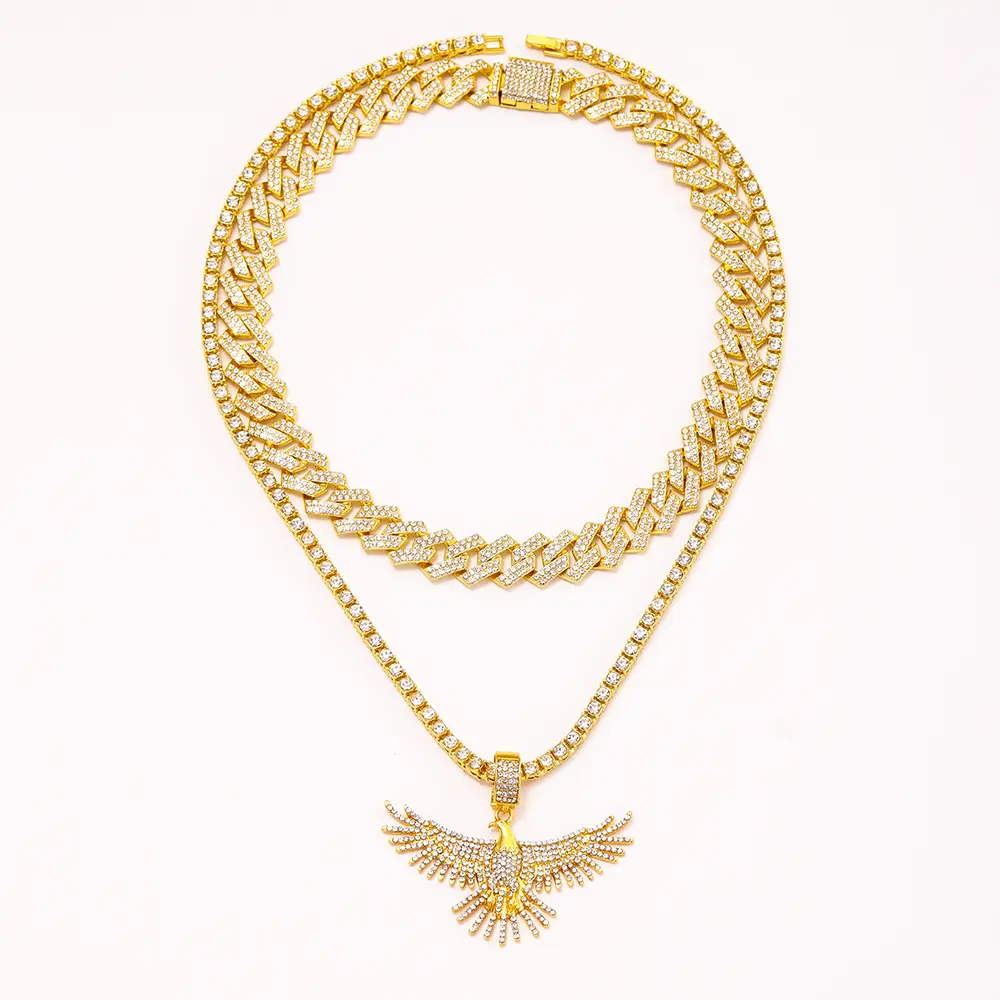 Animal Kingdom Hipster Necklace Men and Women Hiphop Eagle Pendant Necklace