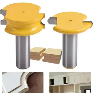 Woodworking Router Bit Set, 2 Counts Woodworking Router Bit Set, Including 1/2" & 1/4" Shank Canoe-flute & Beaded Woodworking Tools