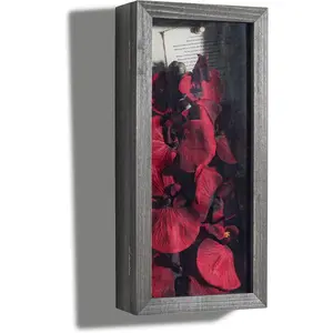 Shadow Box Frame 7x15 Shadow Box Display Case Cabinet Picture Frame with Linen  Memorabilia Awards Medals Bouquet Photos Badge Wedding Memory Box for Keepsakes Large Long Brown