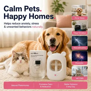 Agpaws Portable Dog Calming Pheromone Diffuser| 30-Day Supply for Anxiety, Barking, Stress & Indoor Urination Relief | Vet-Approved, No Outlet Needed