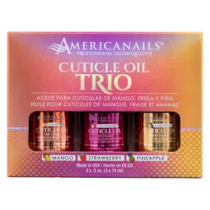 Americanails Cuticle Oil Trio - Mango, Strawberry, Pineapple - Moisturizing Nail Care for Softened Cuticles - 3 x 0.5 oz