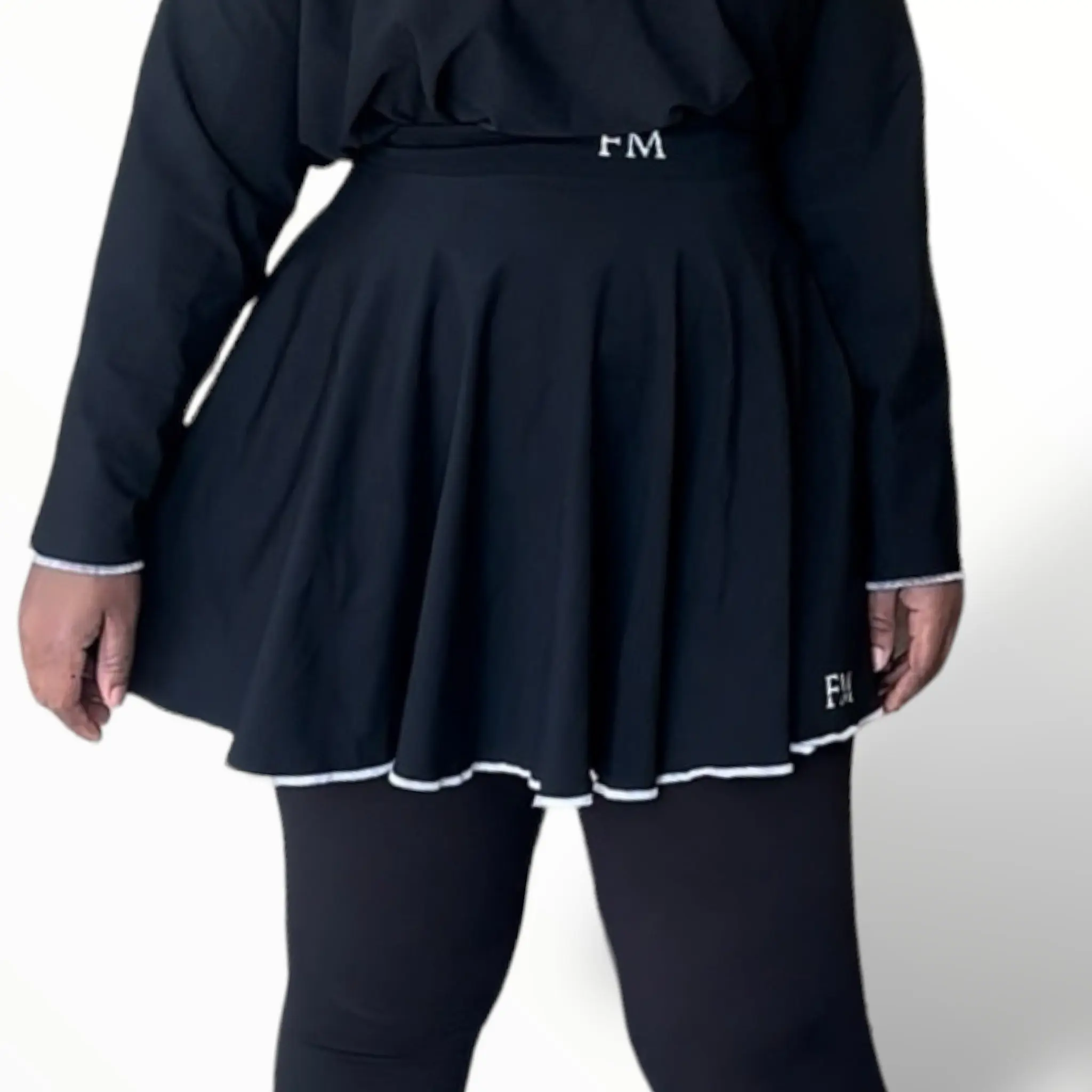Flex Black Circle Skirt