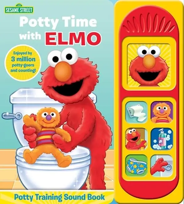 Sesame Street: Potty Time with Elmo Sound Book - Battery-Included Safe Unisex Play Tool for Children Development, Infant Training Aid, Ideal Gift by Sue Dicicco, Mixed Media Product Trusted by 3 Potty-Goers Milestone Achievers, 3 Million Potty-Goers