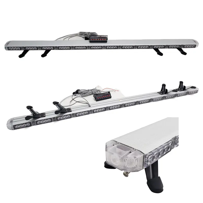 60” Amber LED Light Bar Flat Bed Tow Truck Plow Roll Back w/ CARGO & TURN SIGNAL
