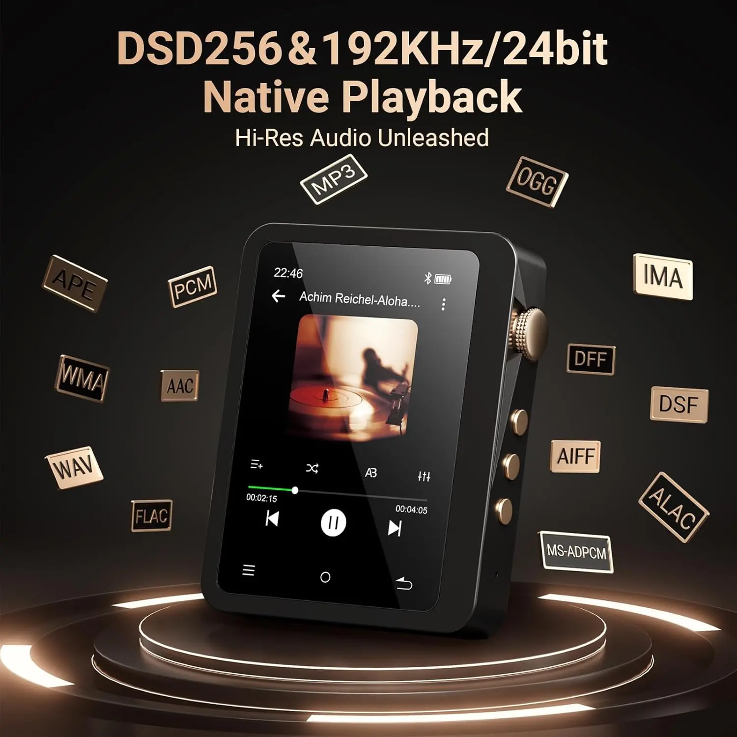 128GB HiFi MP3 Player with Bluetooth5.3 - MECHEN M33 High Res DSD
