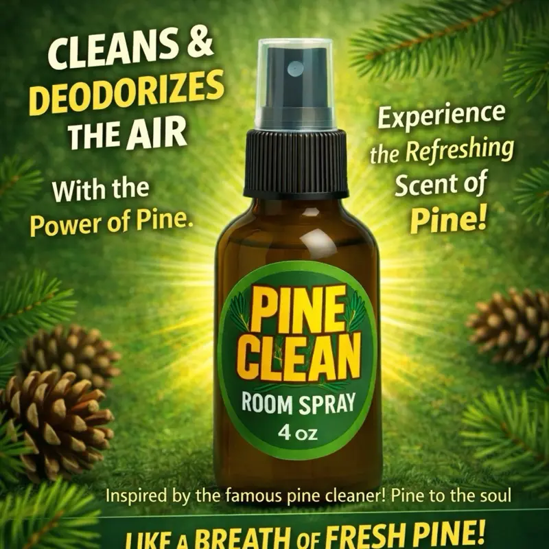 Pine Clean Room Spray 4oz – Super Potent Pine-Fresh Clean Scent | Inspired by a Famous Pine Cleaner