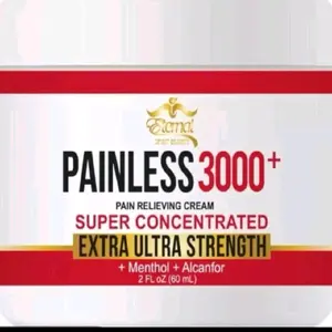 Eternal Painless 3000+ Cream - Super Concentrated Extra Ultra Strength Pain Relieving Formula with Menthol & Alcanfor - 2 FL OZ