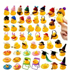 Creative hat, sunglasses, gold bar duck doll car interior decoration car ornament - suitable for cars and interior decoration - can be placed on the dashboard or rearview mirror - non-slip adjustable design - a fun gift for friends