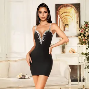 Aureline – Crystal Embellished Bandage Mini Dress