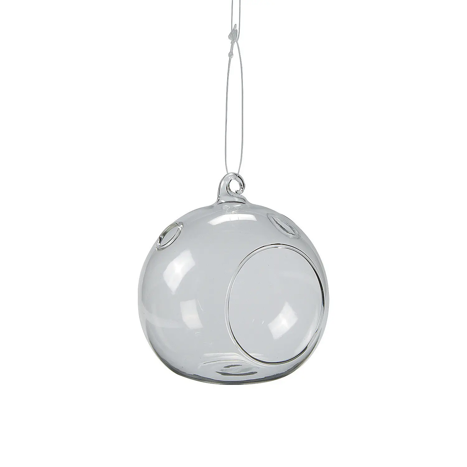 12-Pc 3" Round Hanging Glass Decor Globes - Ideal for Wedding Home Decor, Vase Fillers, Creating DIY Chandeliers, Small Terrariums