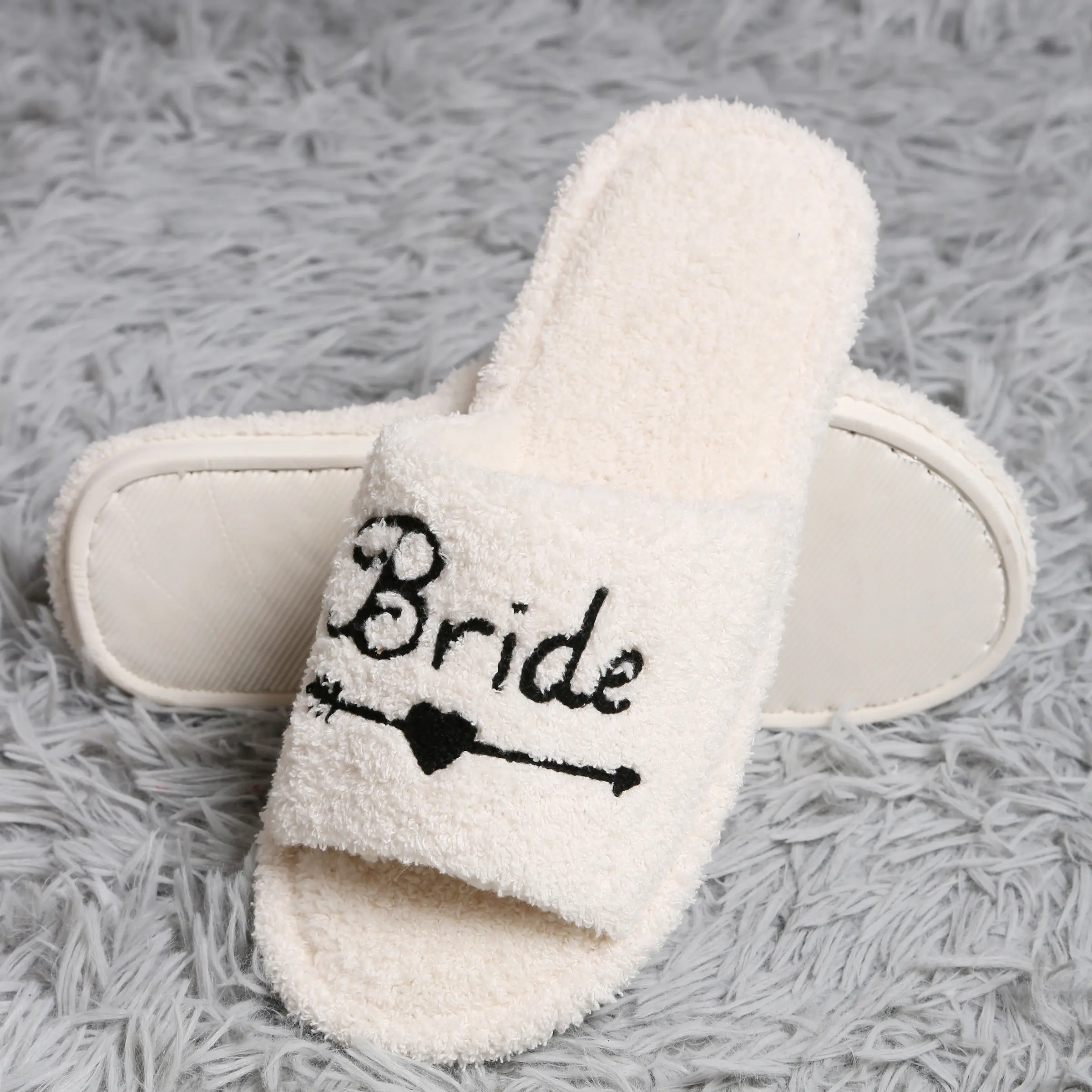 ComfyLuxe Bride Pattern Luxury Soft Criss-Cross & Open-Toe Slippers