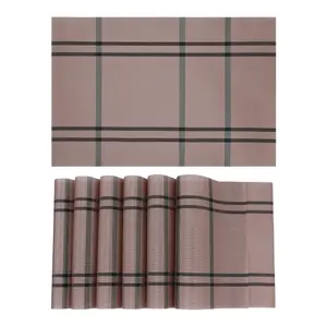 REGALWOVEN Placemat Set of 6 Placemats for Kitchen Dining Table Decor, Washable Table Placemats Wipeable Table Mat 18*12in