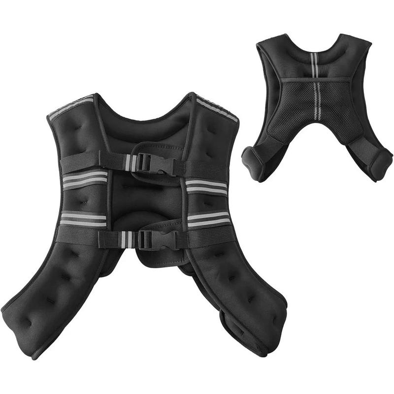 Weighted Vest, 12lb/16lb/20lb/25b/30lb for Men, Women with Reflective Stripe, Weight Vests Adjustable for Workout, Strength Training, Running, Fitness, Muscle Building, Weight Los