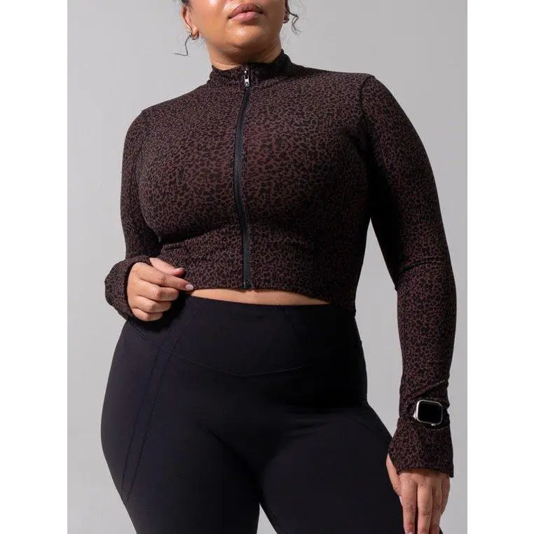 Rosa Waist Length Jacket - Leopard Print