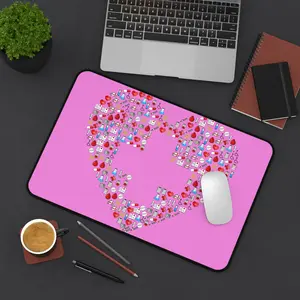Medical Icons Heart desk mat | Pink Nurse Nurse's Desk Mat, Healthcare Mousepad