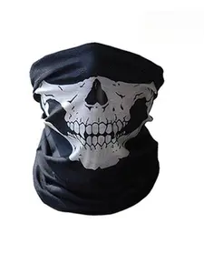 Skull Face Mask for Summer Work and Halloween, Seamless Neck Gaiter and Balaclava for Motorcycle Use, Versatile Magic Scarf for Men and Women with UV Protection and Wind Resistance, Outdoor Dustproof Mask, Windproof Face Mask
