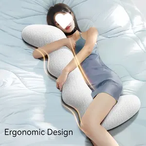 Adult Memory Foam Posture Pillow - Ergonomic, Long Sleeping-Support, Removable & Washable, Compatible with Pillows and Inflatable Sofas