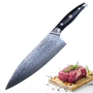 Premium Damascus Knife Collection,  For Home & Pro Kitchens, Chef / Santoku / Slicer / Utility Selectable, 67-Layer Mirror Pattern Blade, Flat Grind Precision Edge Control, G10 Dual-Steel Bolster – Home Chef & Collector Gift | Abeillia Libra
