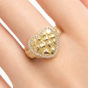 Stylish Elegant Asymmetrical Heart Shaped Women's Ring with Zircon Stone, Perfect for Daily Wear and Special Occasions jewelry
