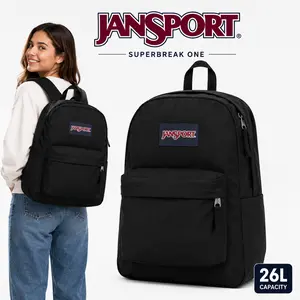 JanSport SuperBreak One Backpacks - Durable, Lightweight Bookbag with 1 Main Compartment, Front Utility Pocket with Built-in Organizer - Premium Backpack, Black