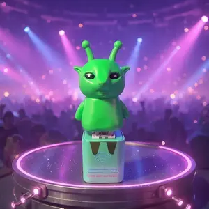 Alien Cat Haki Mini Voice-Activated Keychain, Funny Hanging Ornament, Trendy Toy for Students, Must-Have Item