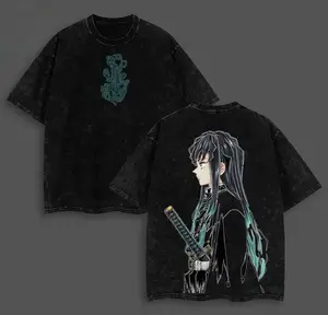 Valentine Shirts Tokito Muichiro Shirt - Demon Slayer Infinity Castle Arc Anime Graphic Tee Oversized Acid Washed Soft Cotton T-Shirt Anime Streetwear Casual Menswear Womenswear Gift for Anime Fans Demon Slayer Lovers KVE
