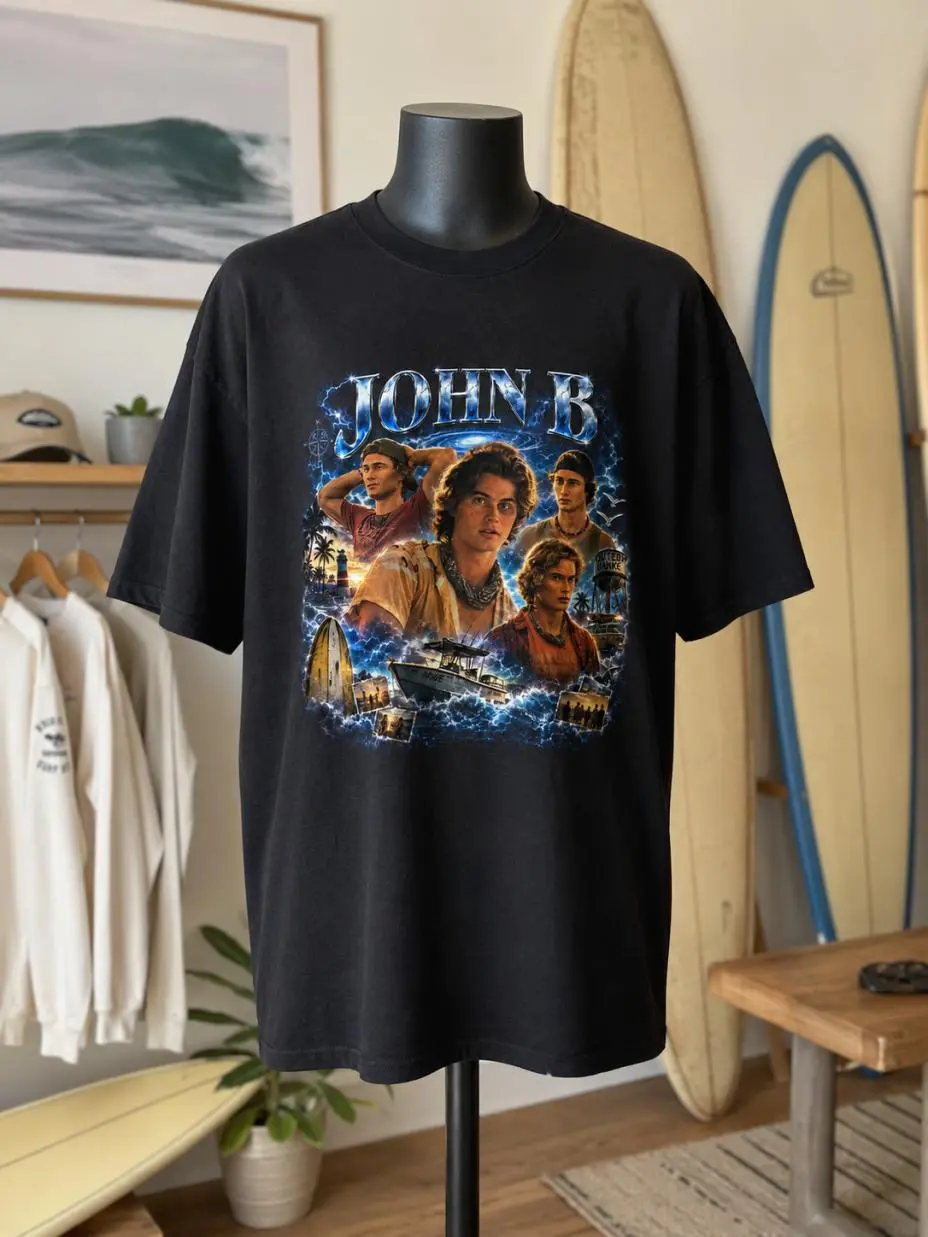 John B OBX5 Graphic T-Shirt, Outer Banks Season 5 Fan Tee, Pogue Surf Adventure Shirt, Gift for OBX Fans