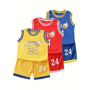 basketball shorts for kids Children's sports suit Boys' Outdoor Set summer is skin friendly, soft and quick drying, suitable outdoor