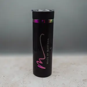 Personalized 20 oz Electroplated Skinny Tumbler with Removable Handle