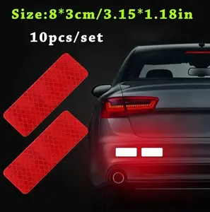 10pcs Car Bumper Reflective Safety Strip Stickers - Enhance Your Night Driving Security & Style!