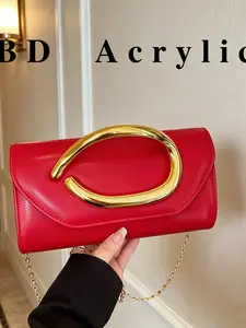 Fashionable Evening Clutch Bag, Elegant Carpet Handbag, Dress Qipao Chain Shoulder Bag, Perfect for Parties Shopping Commute, Chain Strap Clutch