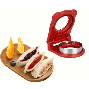 Sandwich Cutter and Sealer - Round Crustless Sandwich Cutter for Peanut Butter and Jelly‌ Sandwich Maker, PB&J Snacks Party Food Prep