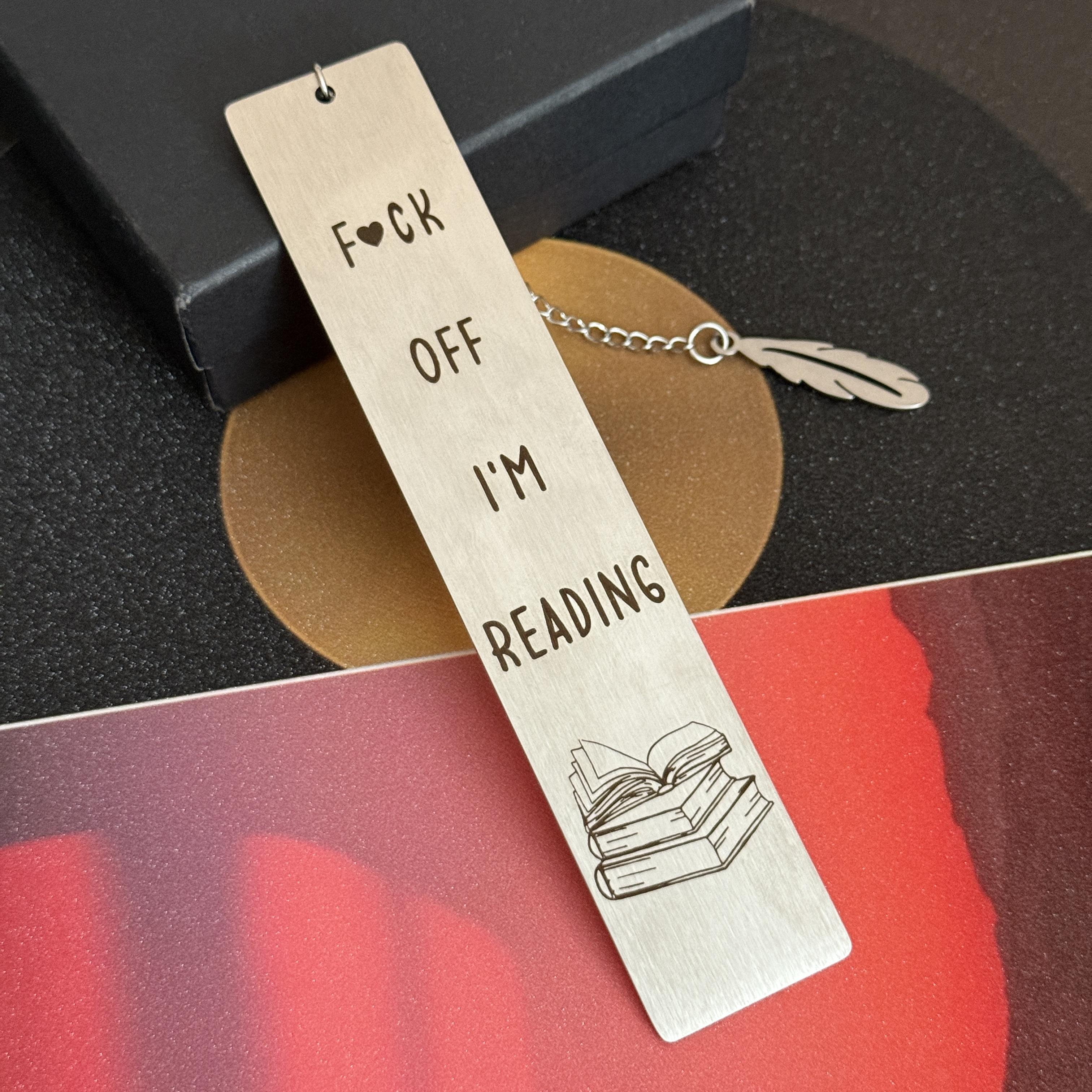 Letter Stainless Steel Bookmark Funny Gift for Book Lovers, Book Accessory for Home, Office and School