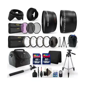 Vivitar 52mm Telephoto and Wide Angle Lens with Accessory Kit for Nikon D7200