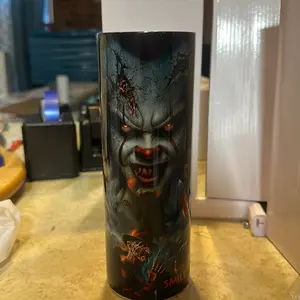 Tumbler Drinkwear Featuring Iconic Horror Movie Characters Design