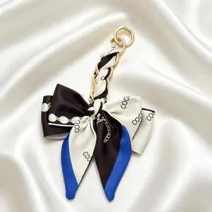 Bow Knot Bag Chain Extender, Adjustable Satin Ribbon Purse Chain, Women’s Handbag Charm Keychain, Crossbody Bag Accessory Gift