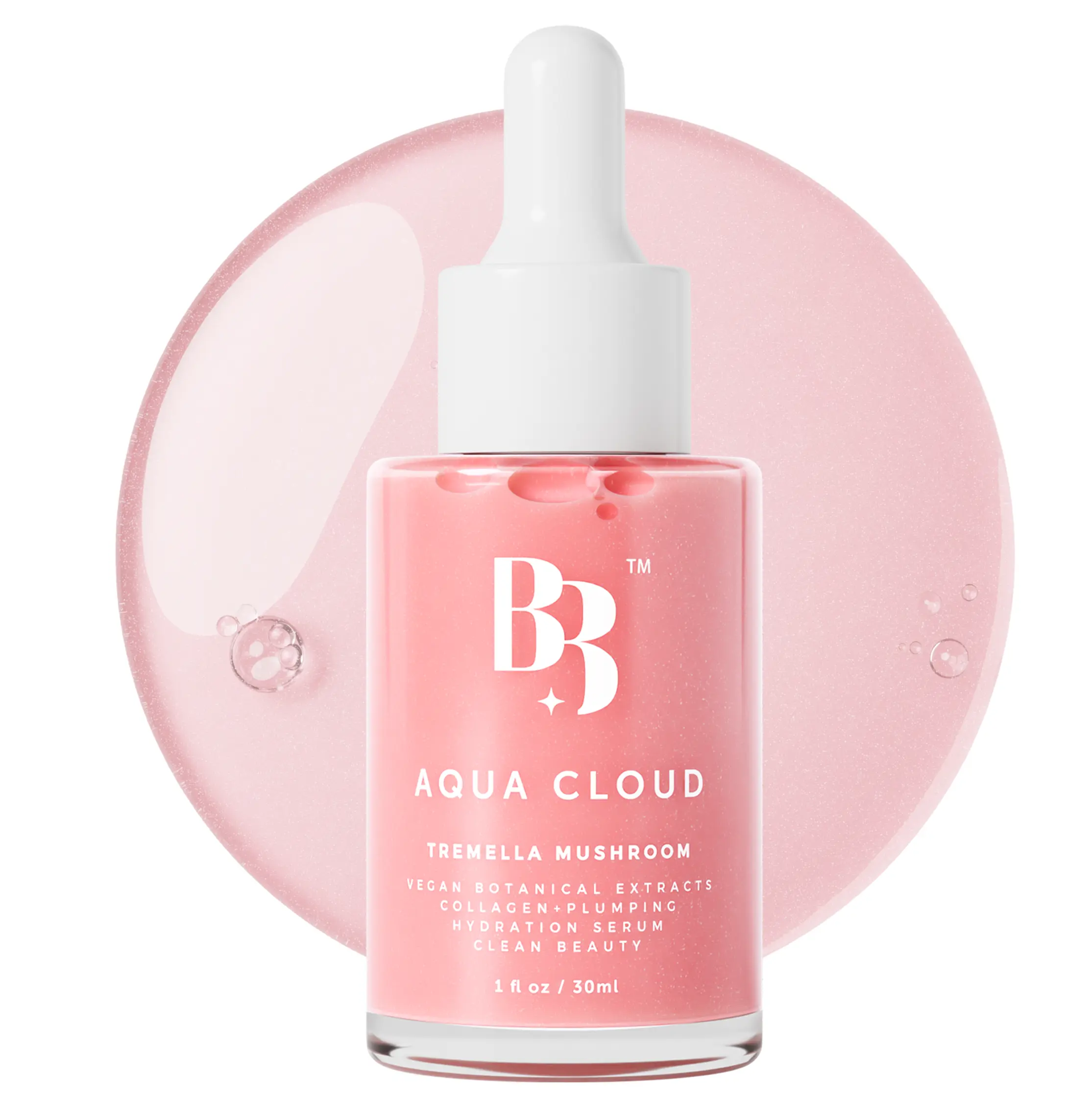 K Beauty Bijou Aqua Cloud Serum with Tremella Mushroom & Hyaluronic Acid for Dewy Glass Skin, Moisture & Hydration