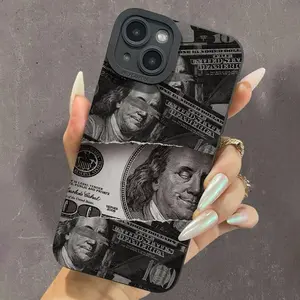 Creative Money Pattern Phone Case, Soft TPU Cellphone Protective Cases, Total Protective Shockproof Mobile Phone Cover for iPhone 11 12 13 14 15 16 Pro Max/Pro/Plus iphone  15  pro  max  case