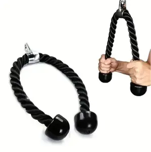Tricep Rope Cable Attachments, Tricep Rope, Tricep Pull Down Rope for Push Downs, Crunches, Gym Fitness Equipment for Push Downs Rope Exercise Machinefor, Home Gym Workout Tool, Gym Accessories