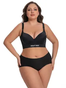 Sculpt Touch Ever Comfort Full Support Bra for Women - Wireless Posture Corrector & Push Up, Plus Size Comfort with Wide Adjustable Straps, Back Fat Coverage Strapless Tummy Control Underwire Minimizer