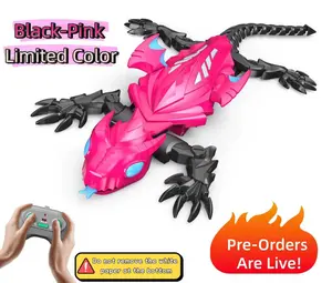 Wall-Climbing RC Gecko， A rechargeable remote control robot that crawls on floors and walls! Features stunning LED eyes, flapping wings, and makes a cool gift for kids.